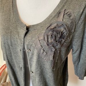 Express flower detail medium cardigan